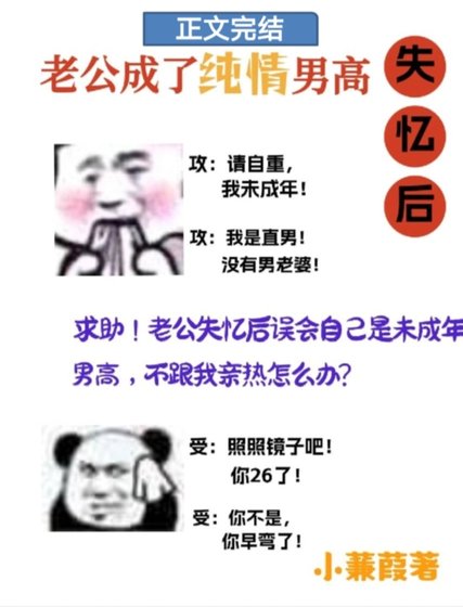 《失忆后老公成了纯情男高》